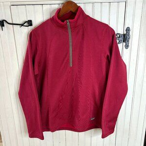 Kerrits 1/2 Zip Fleece Lined Pullover Sweater Sweatshirt Red Women's Large